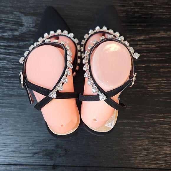 BRAND NEW TOP MODA POINTED TOE JEWEL STUDDED ANKLE STRAP CLOSURE SANDAL - Picture 5 of 16